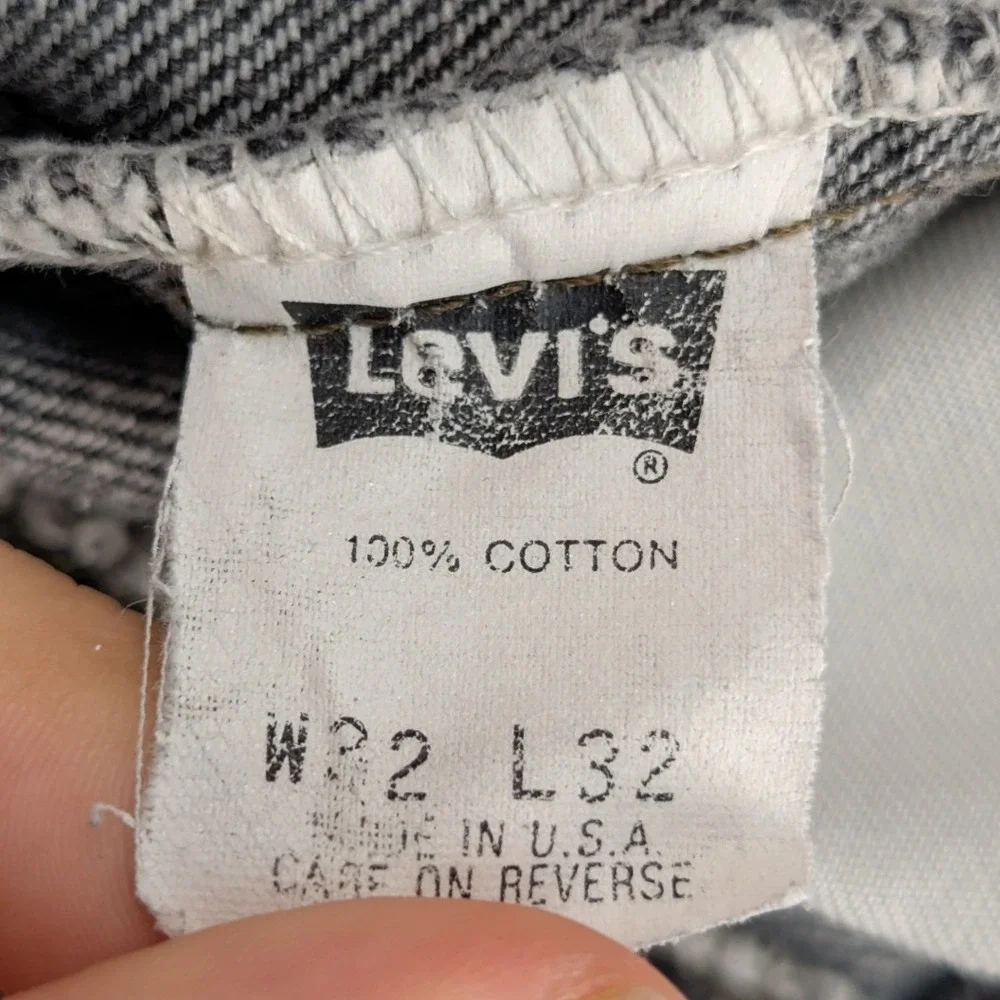 VTG Levi's 550 Jeans Men's 32x32 Black Faded Relaxed Tapered High Rise USA 90s